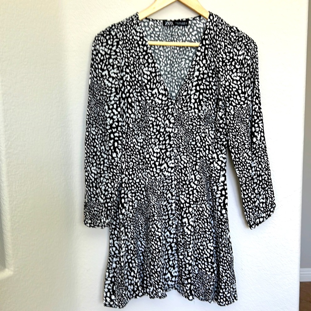 Zara animal print mini dress